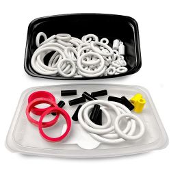 125-Piece White Rubber Ring Set